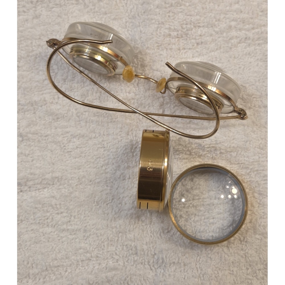 Incredible Antique Shuron 12K GF Surgeon Doctor Jewelers Glasses +3 C. 1890-1910 - Picture 13 of 13